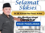 dr. Irvan Nur Fauzy Resmi Dilantik sebagai Direktur RSUD Pagelaran, Siap Tingkatkan Kualitas Pelayanan Kesehatan