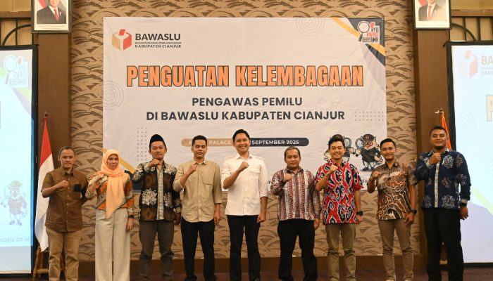 Bupati Cianjur Resmi Buka Penguatan Kelembagaan Pengawas Pemilu