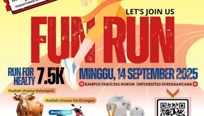 Fun Run UNSUR, Hadiah Gokil Jadi Rebutan 7,5K Lari, 1 Sapi Menanti
