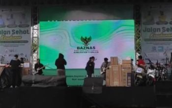 Bergerak untuk Kemanusiaan, BAZNAS Galang Dana Peduli Bencana di Jalan Sehat Kerukunan Kemenag Cianjur