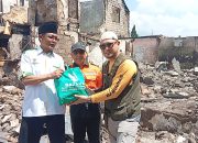 Baznas Cianjur Salurkan Bantuan untuk Korban Kebakaran di Cipanas, 12 Rumah Hangus