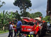 Mobil Damkar Kecelakaan di Sukanagara, Dua Petugas Luka Saat Menuju Lokasi Kebakaran