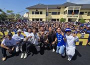 Kapolres Cianjur Pimpin Konvoi Mapag Juara, Kakang Rudianto dan Robi Darwis Disambut Ribuan Bobotoh